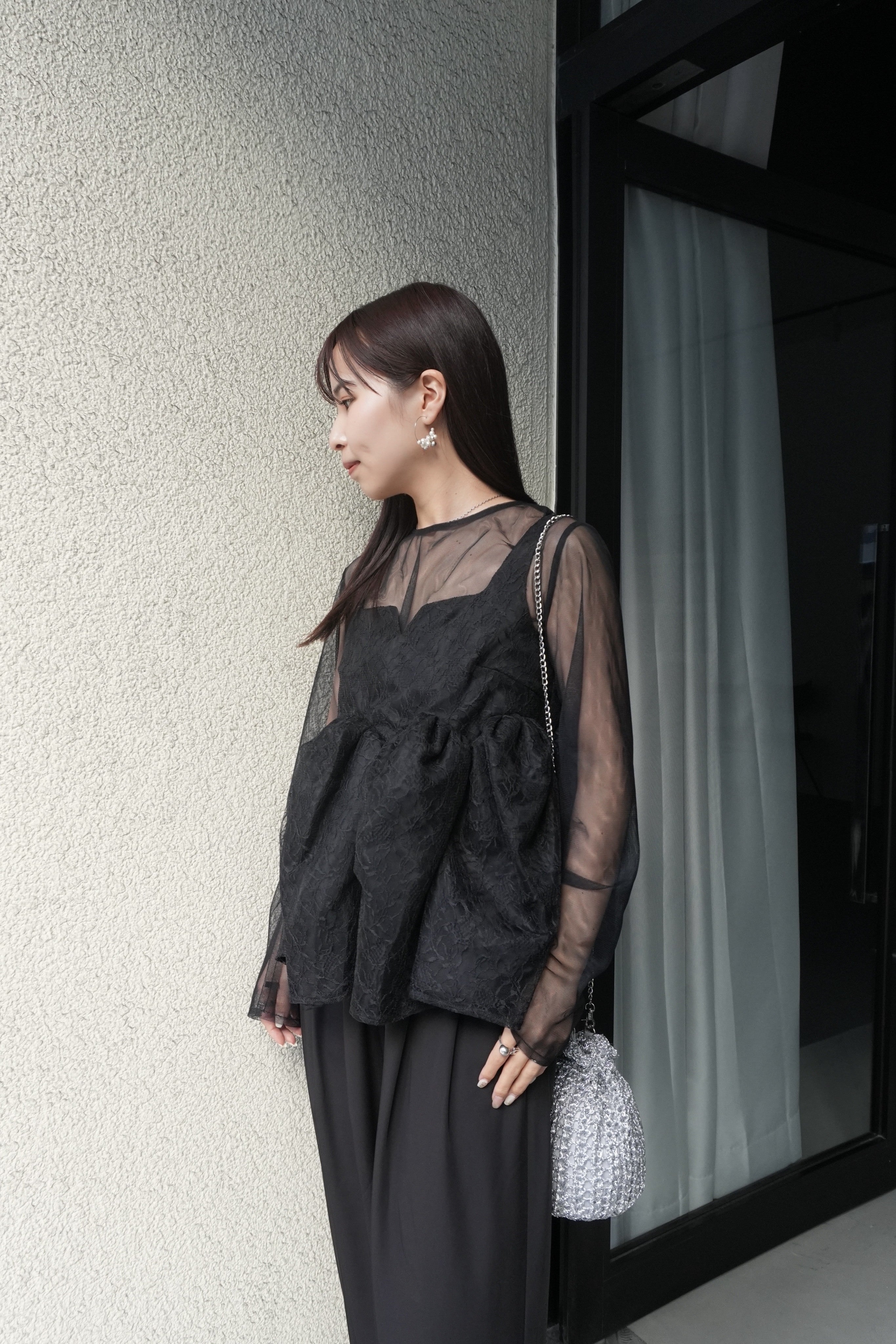 model:159cm size:M color:ブラック