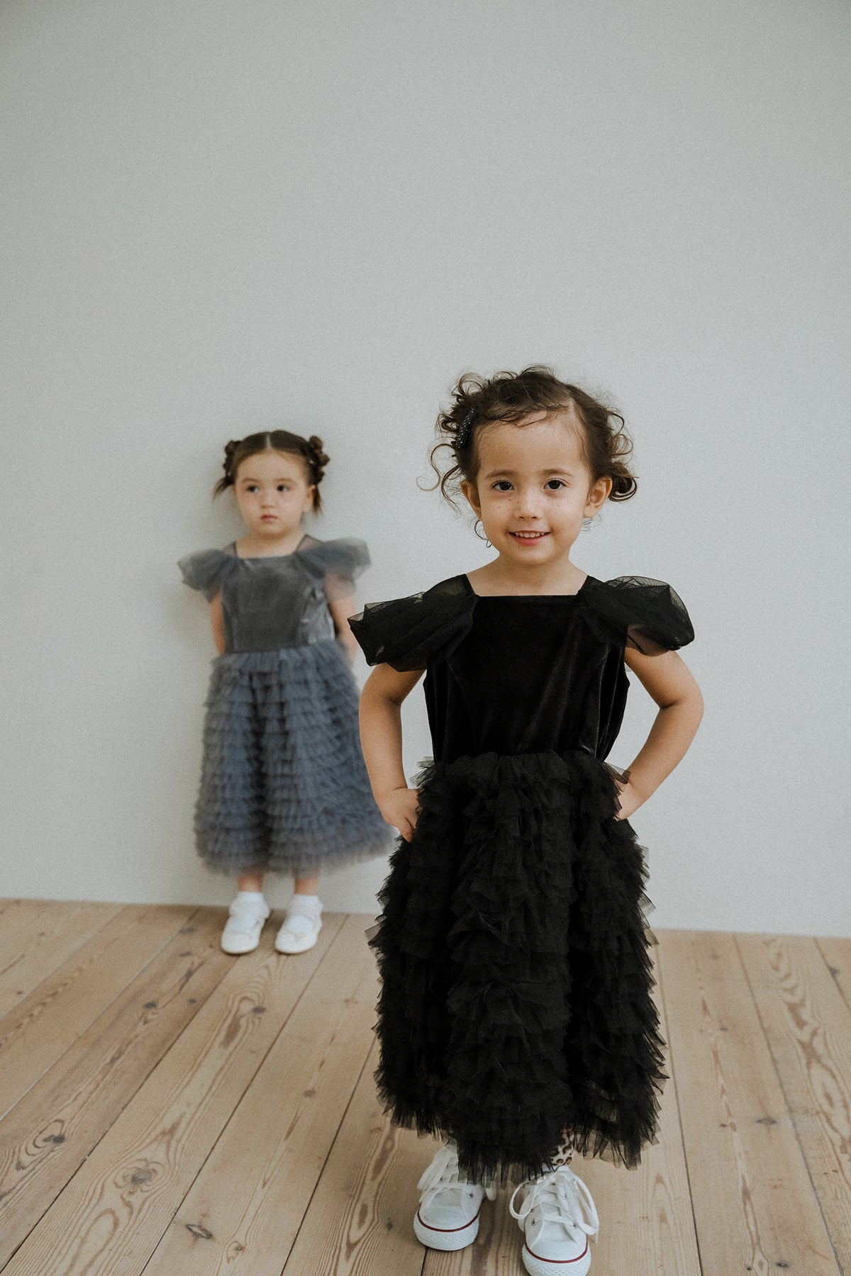 1155 Velour Ruffle Dress kids