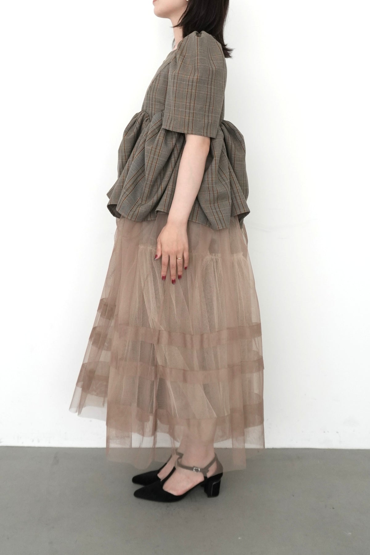 model:153cm size:S color:ベージュ