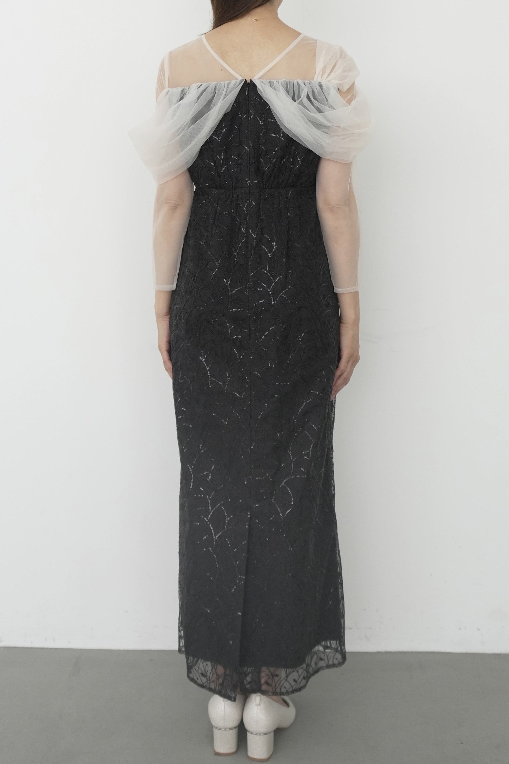 model:164cm size:L color:ブラック×ベージュ