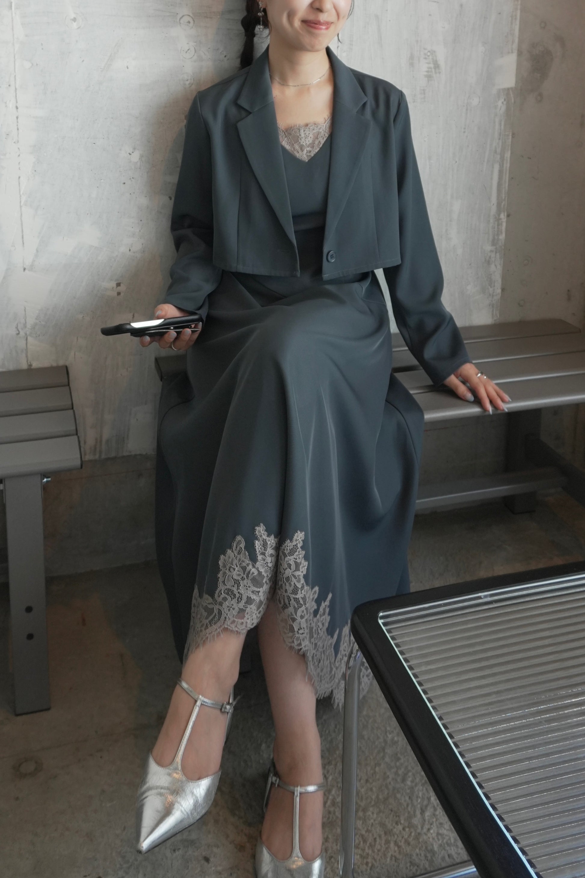 model:159cm size:M color:ブルー