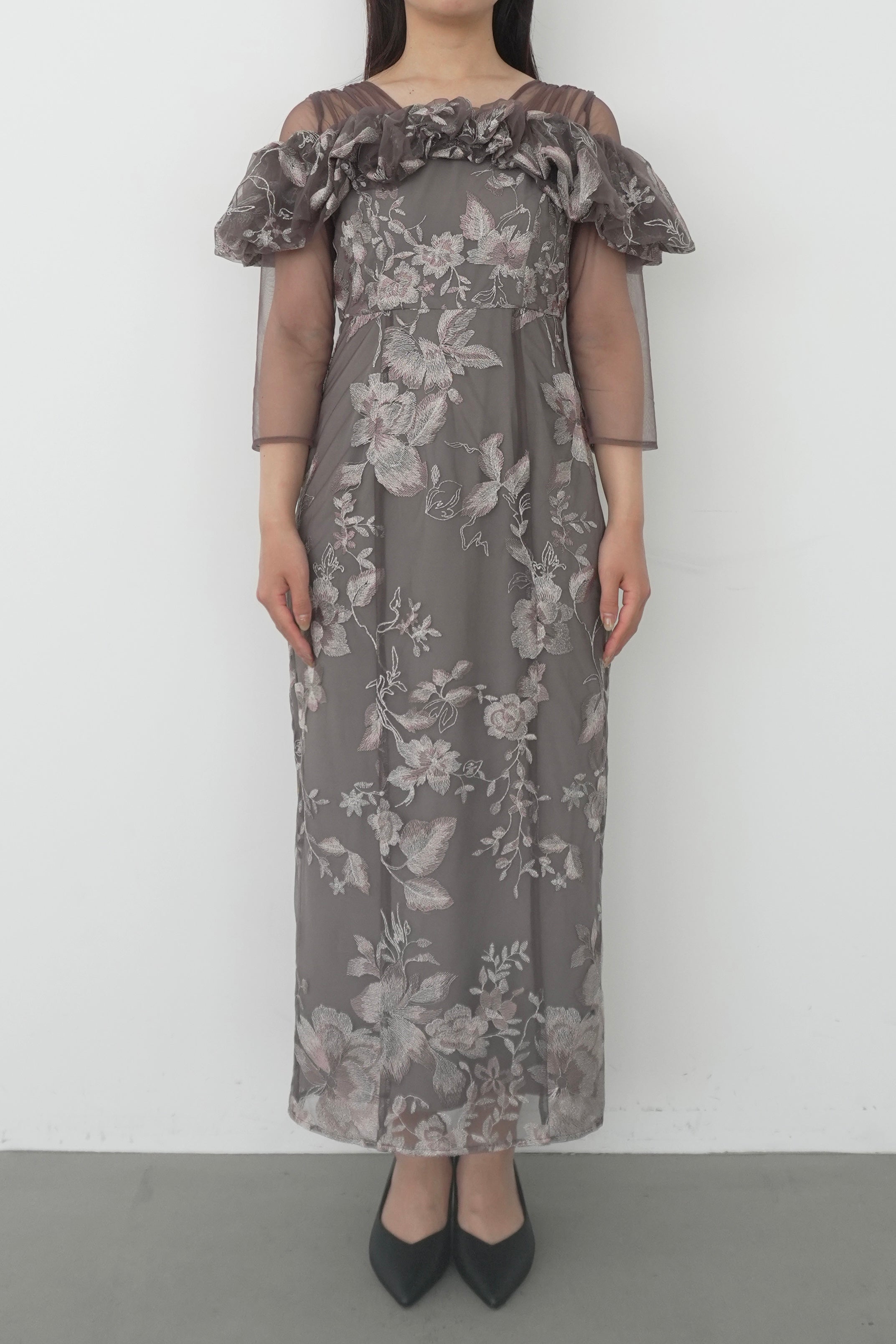 model:159cm size:M color:チャコール