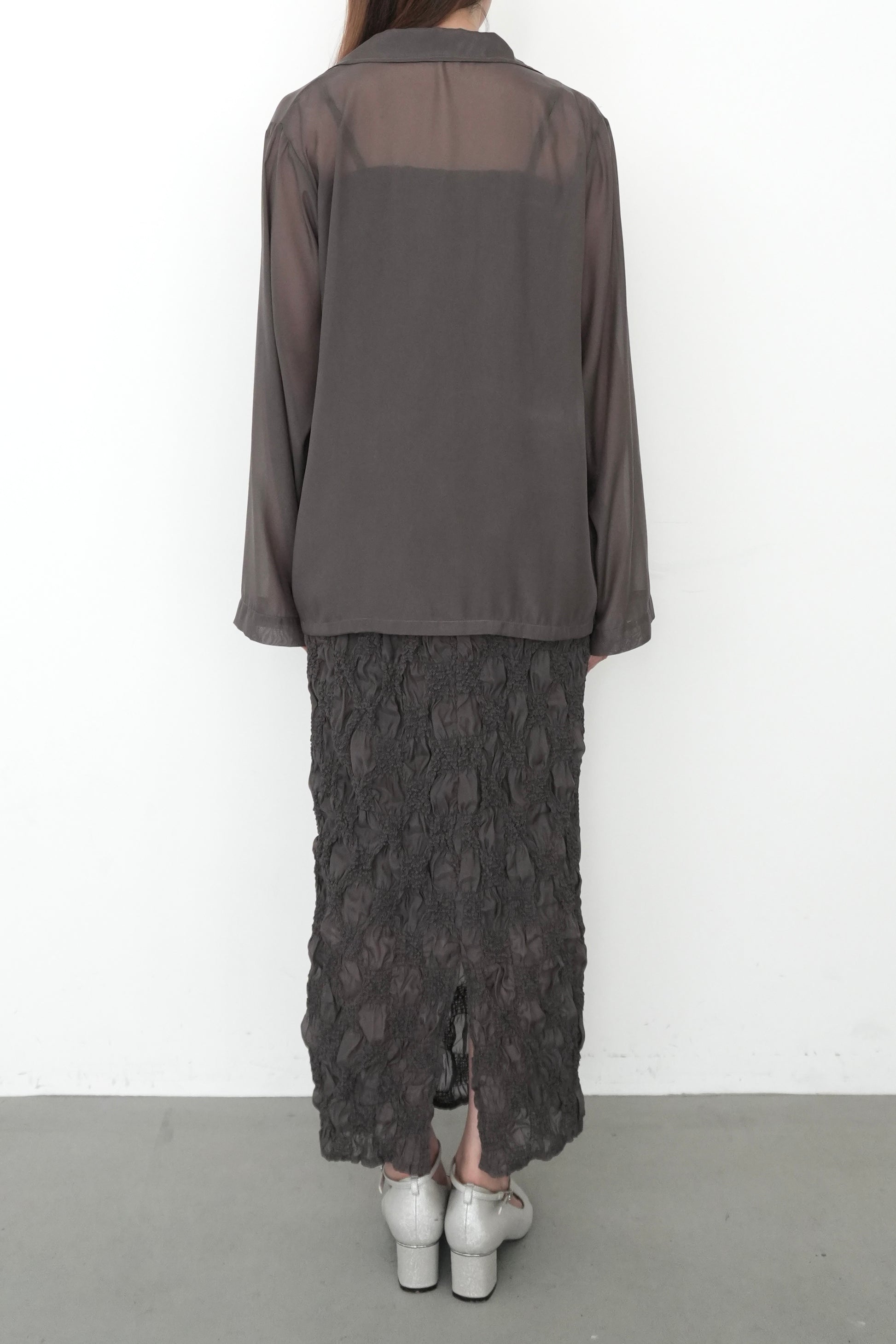 model:164cm size:L color:グレー