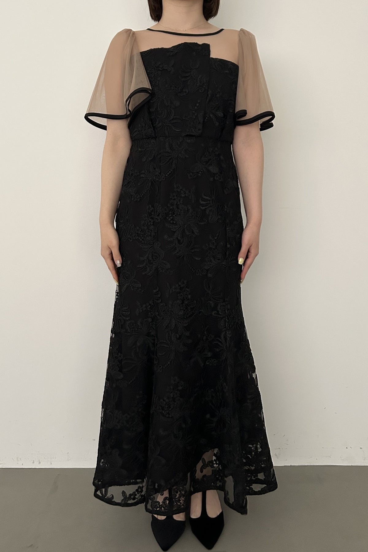 model:153cm size:M color:ブラック×ベージュ