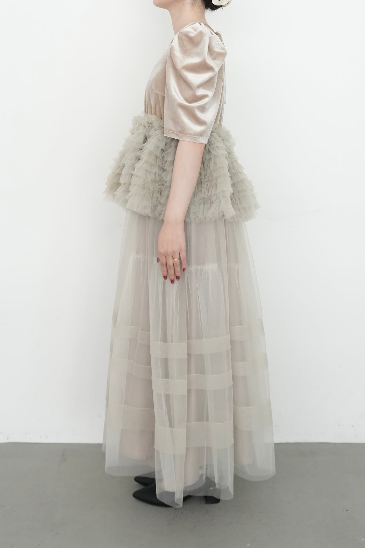 model:153cm size:L color:ベージュ