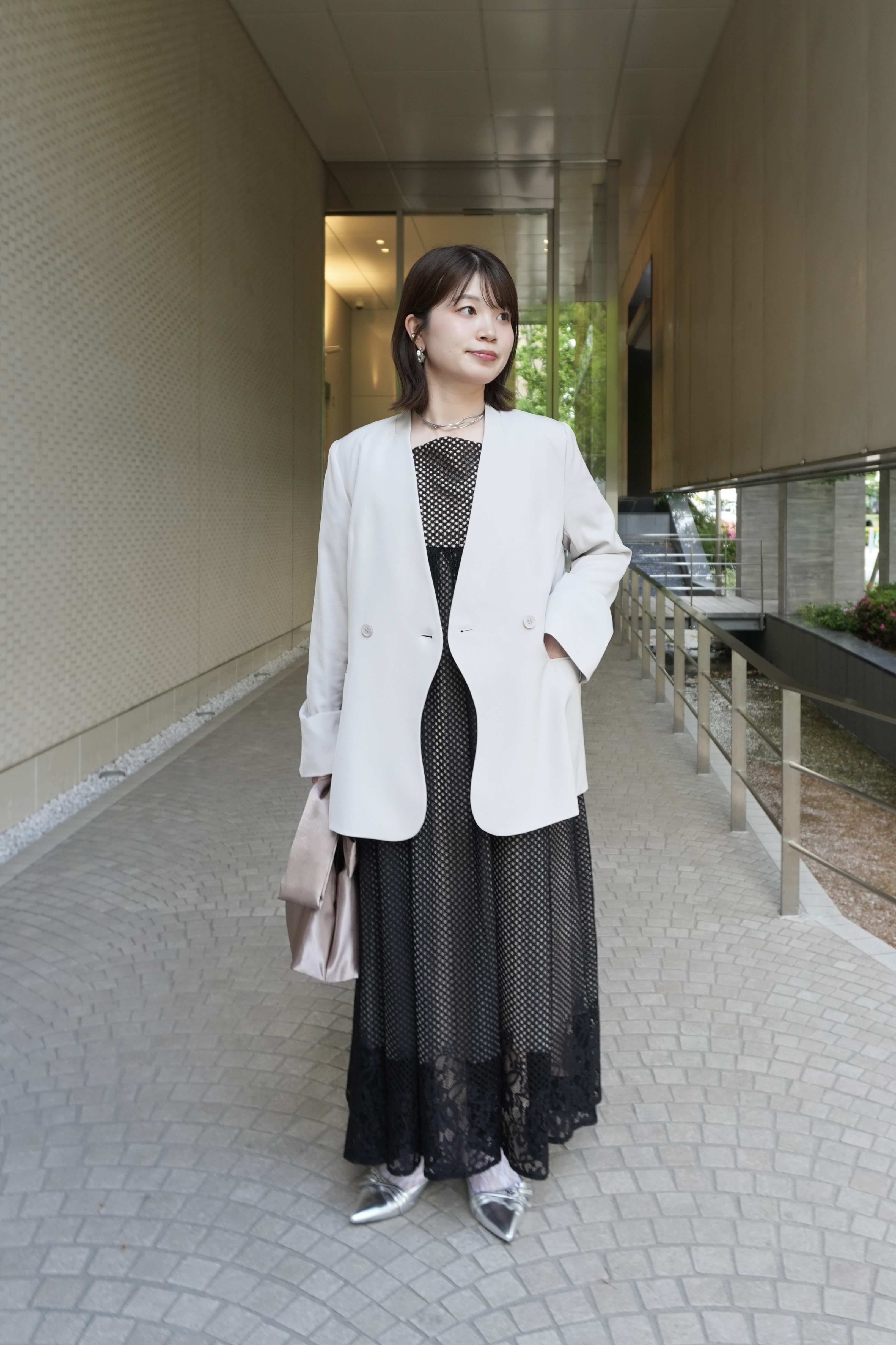 model:153cm size:FREE color:グレージュ