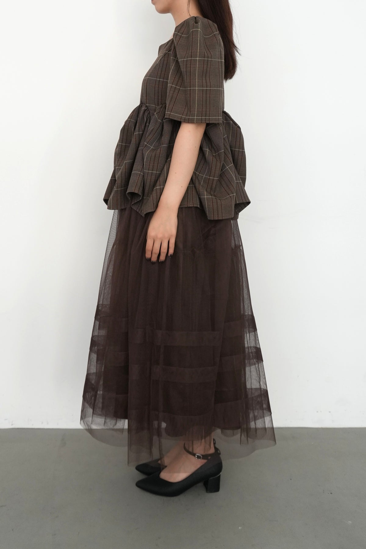 model:159cm size:L color:ブラウン