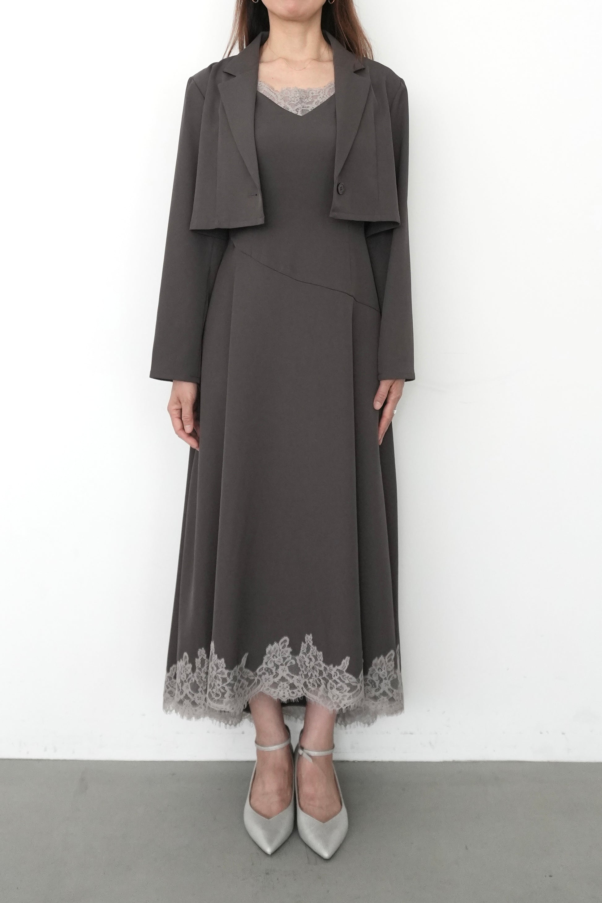 model:164cm size:L color:ブラウン