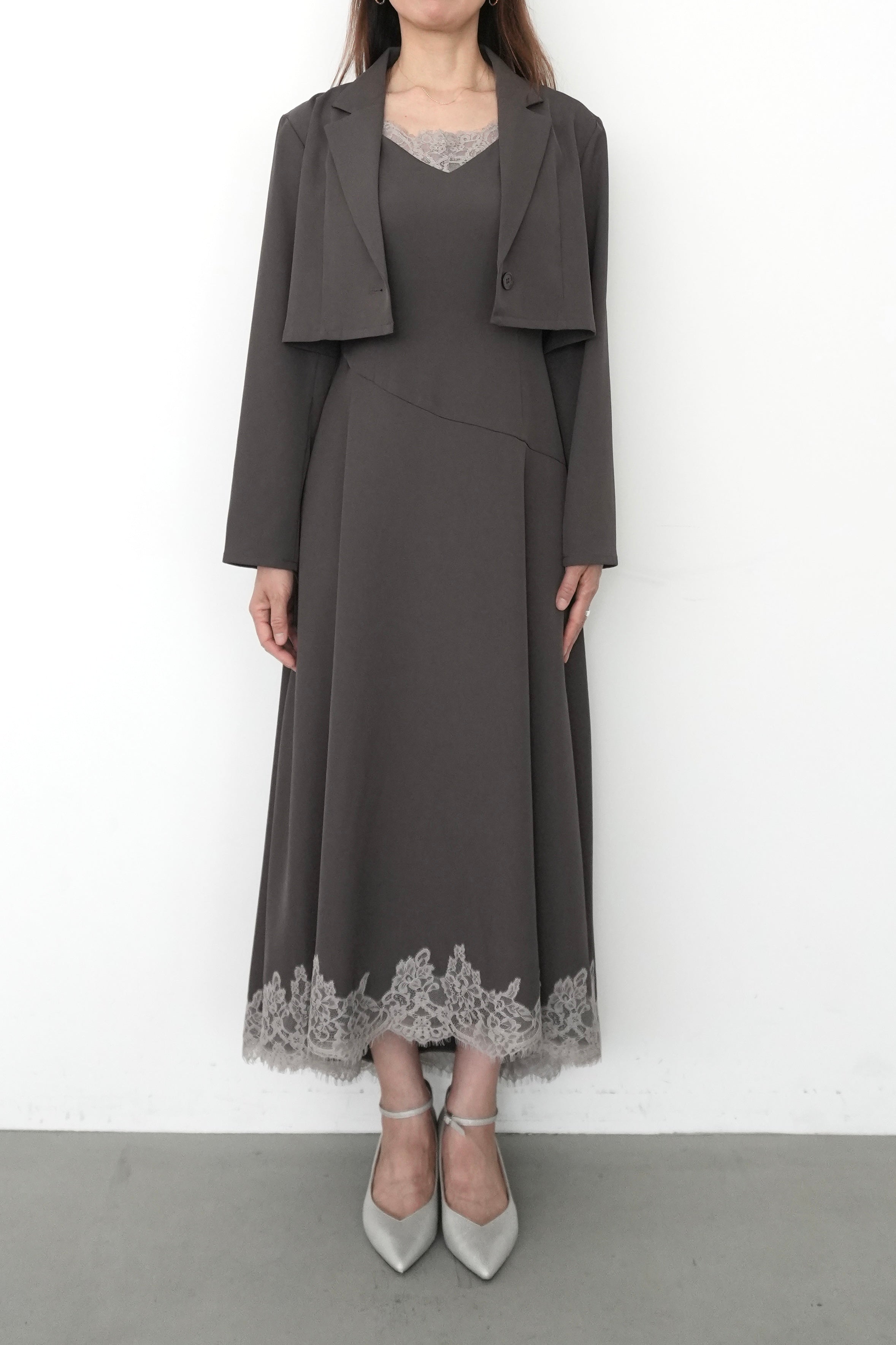 model:164cm size:L color:ブラウン