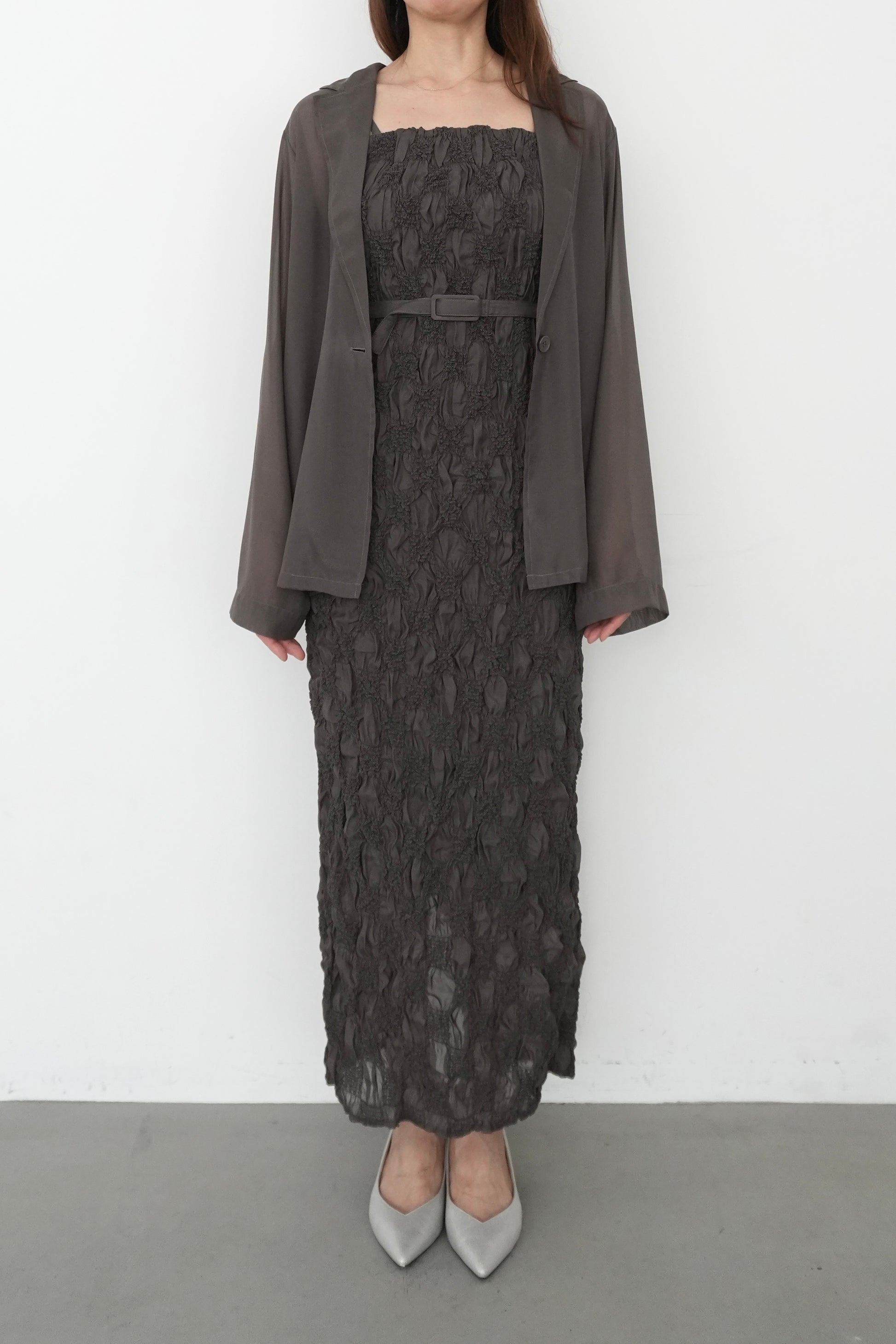 model:164cm size:L color:グレー