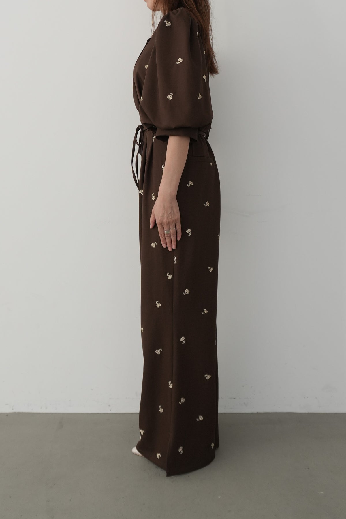 model:164cm size:L color:ブラウン