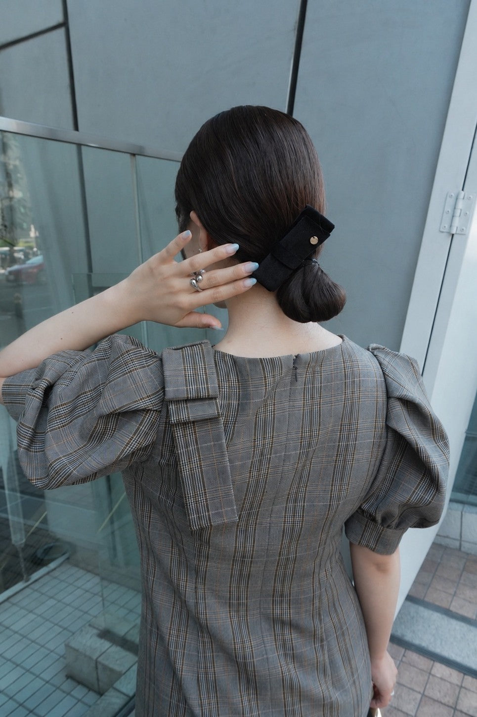 model:159cm color:ベージュ