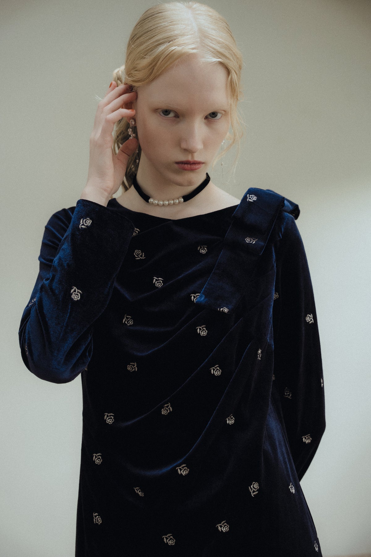 model:173cm size:モデルサイズ color:ネイビー