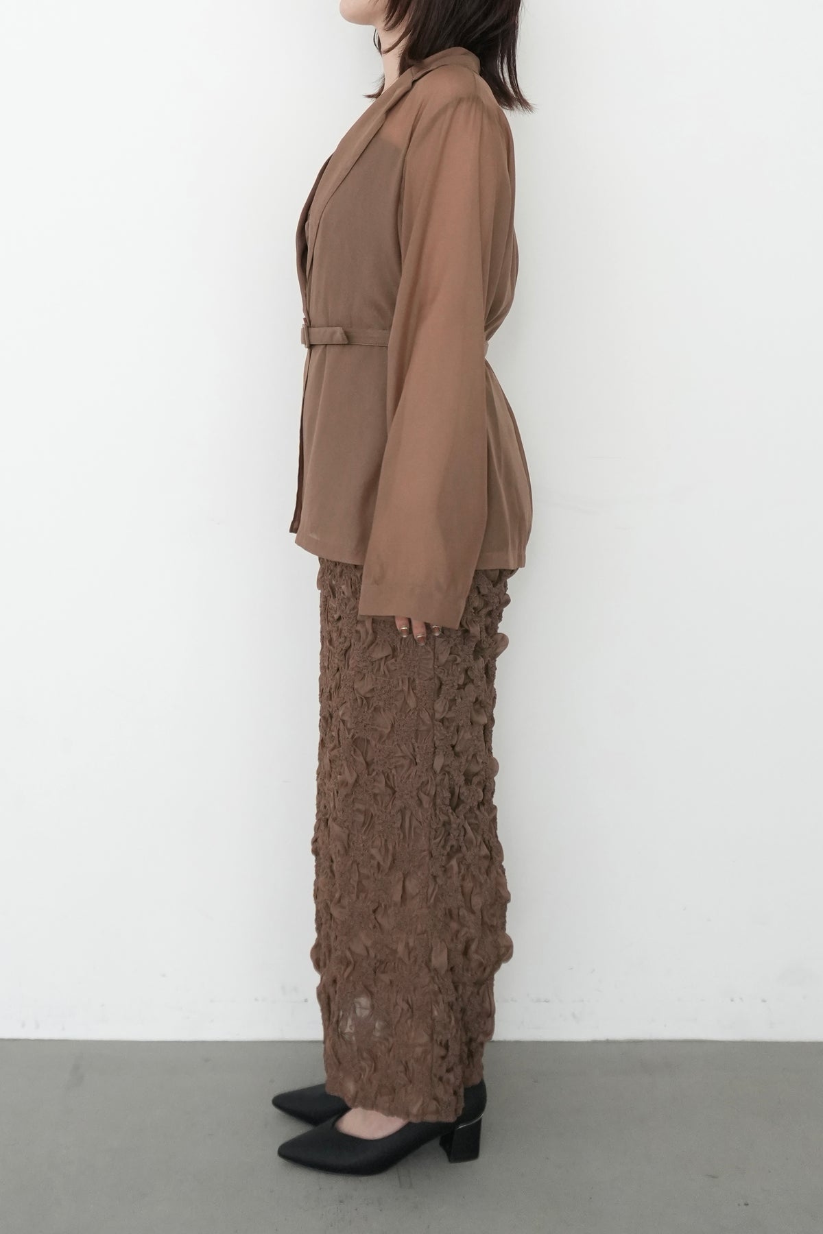 model:153cm size:S color:キャメル