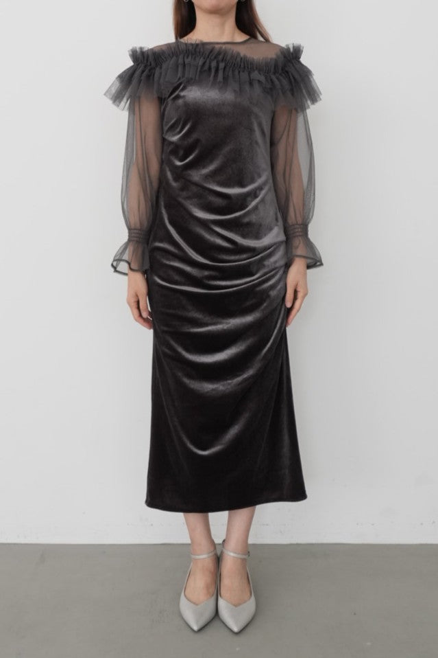 model:164cm size:S color:ブルーグレー