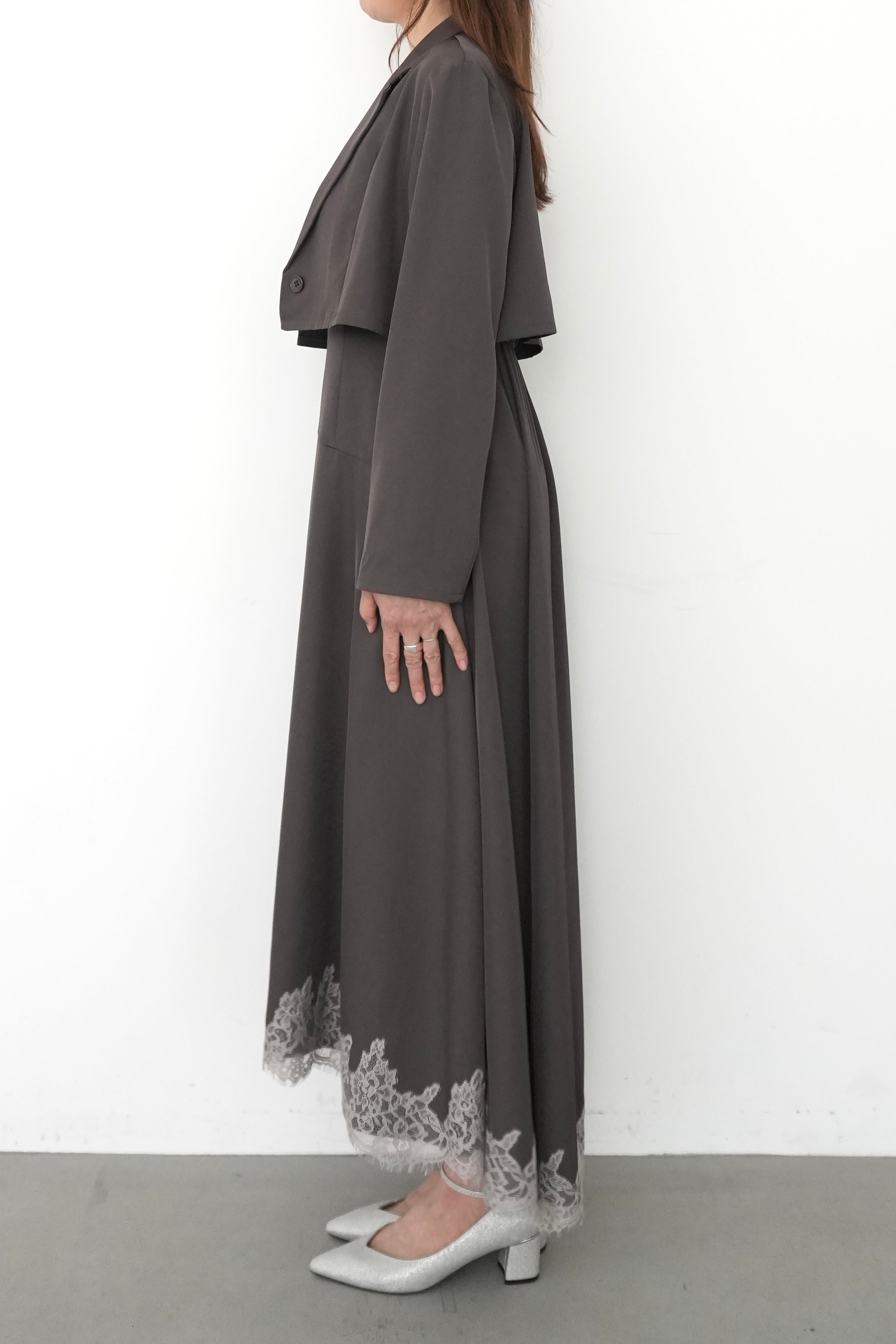 model:164cm size:L color:ブラウン