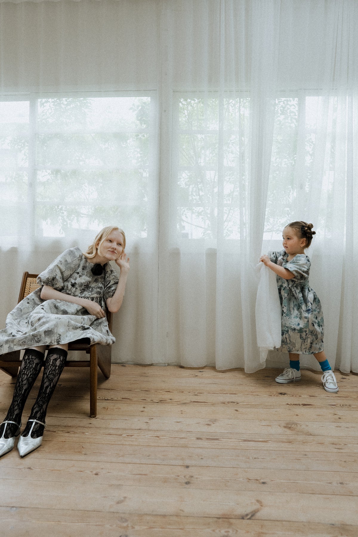 1156 Botanical jacquard dress kids
