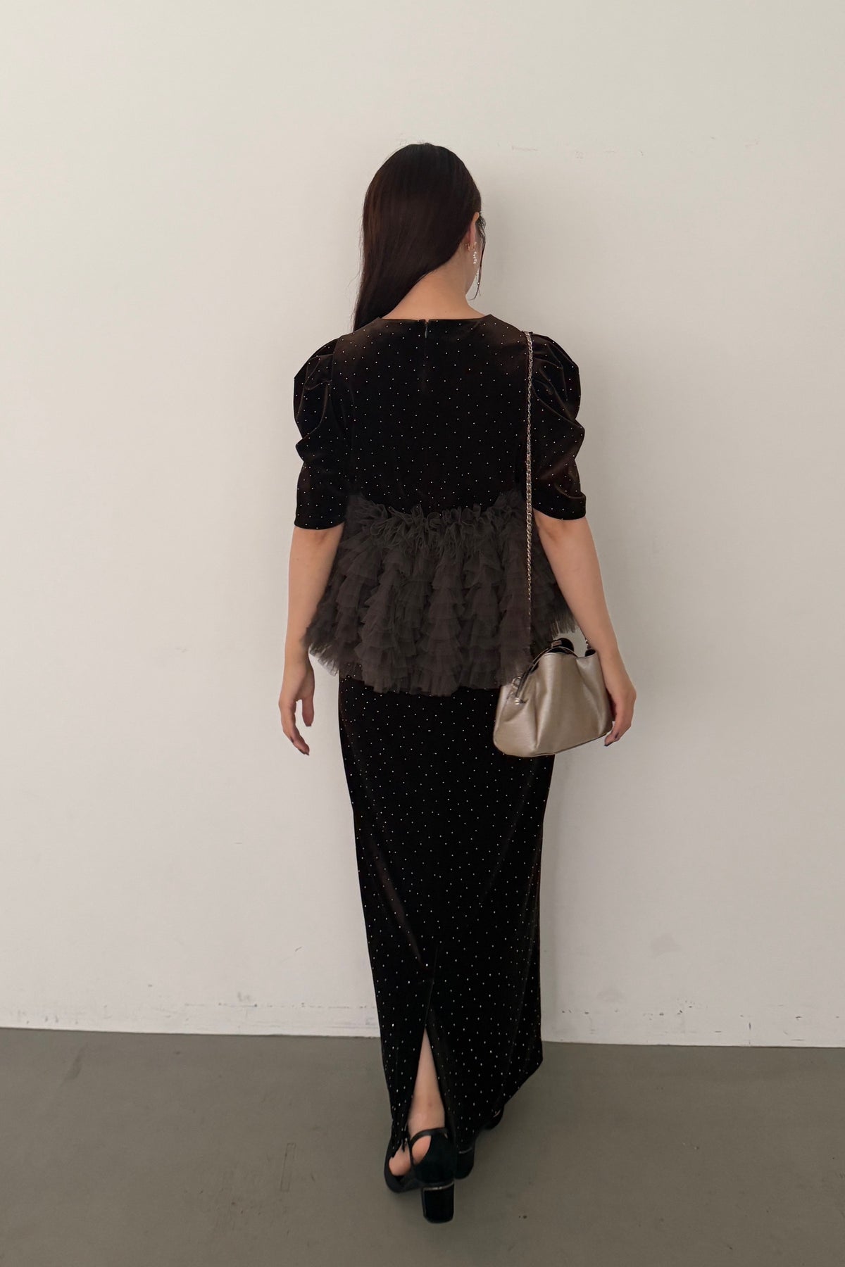 model:159cm size:L color:ブラウン