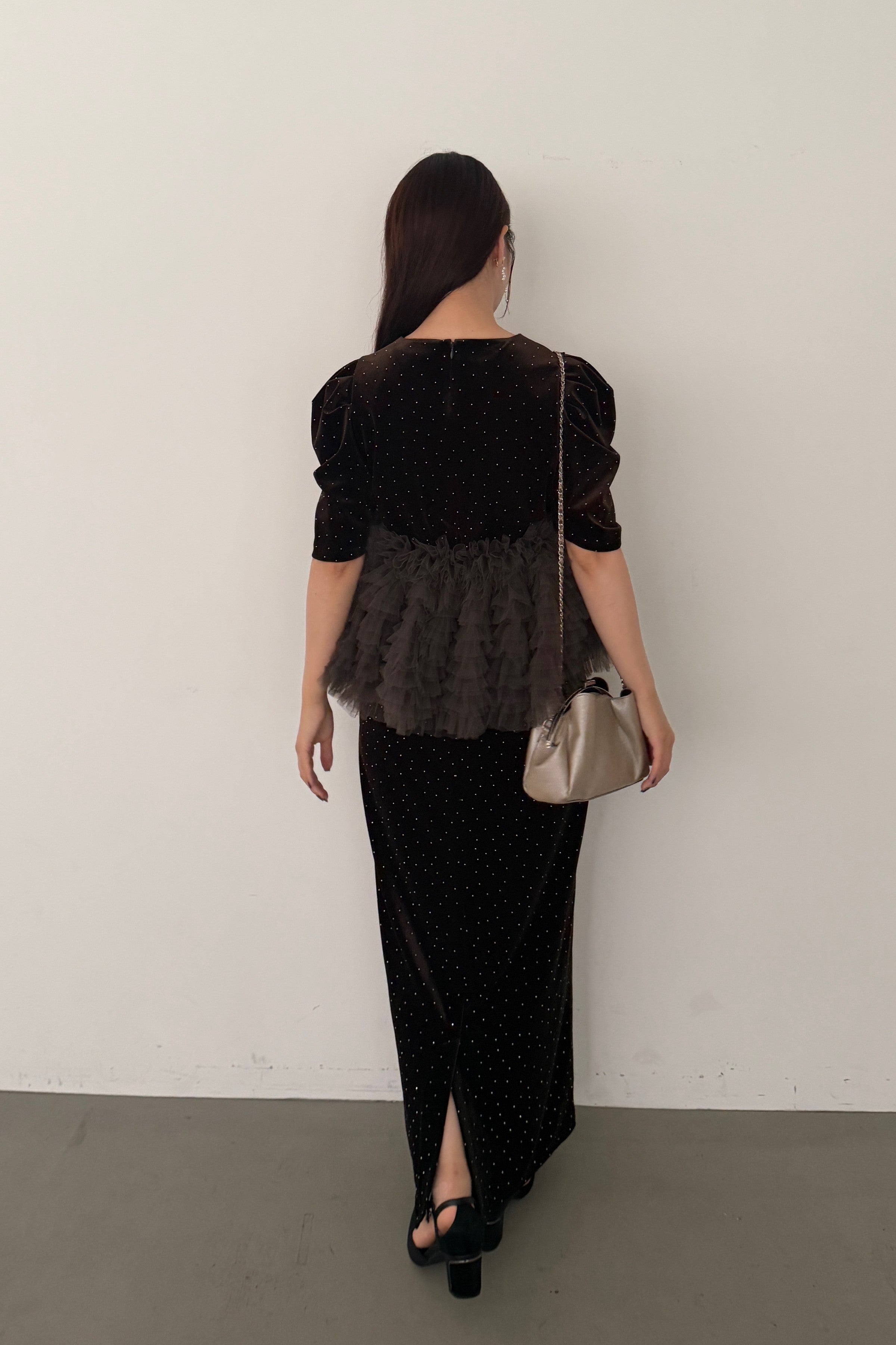 model:159cm size:L color:ブラウン