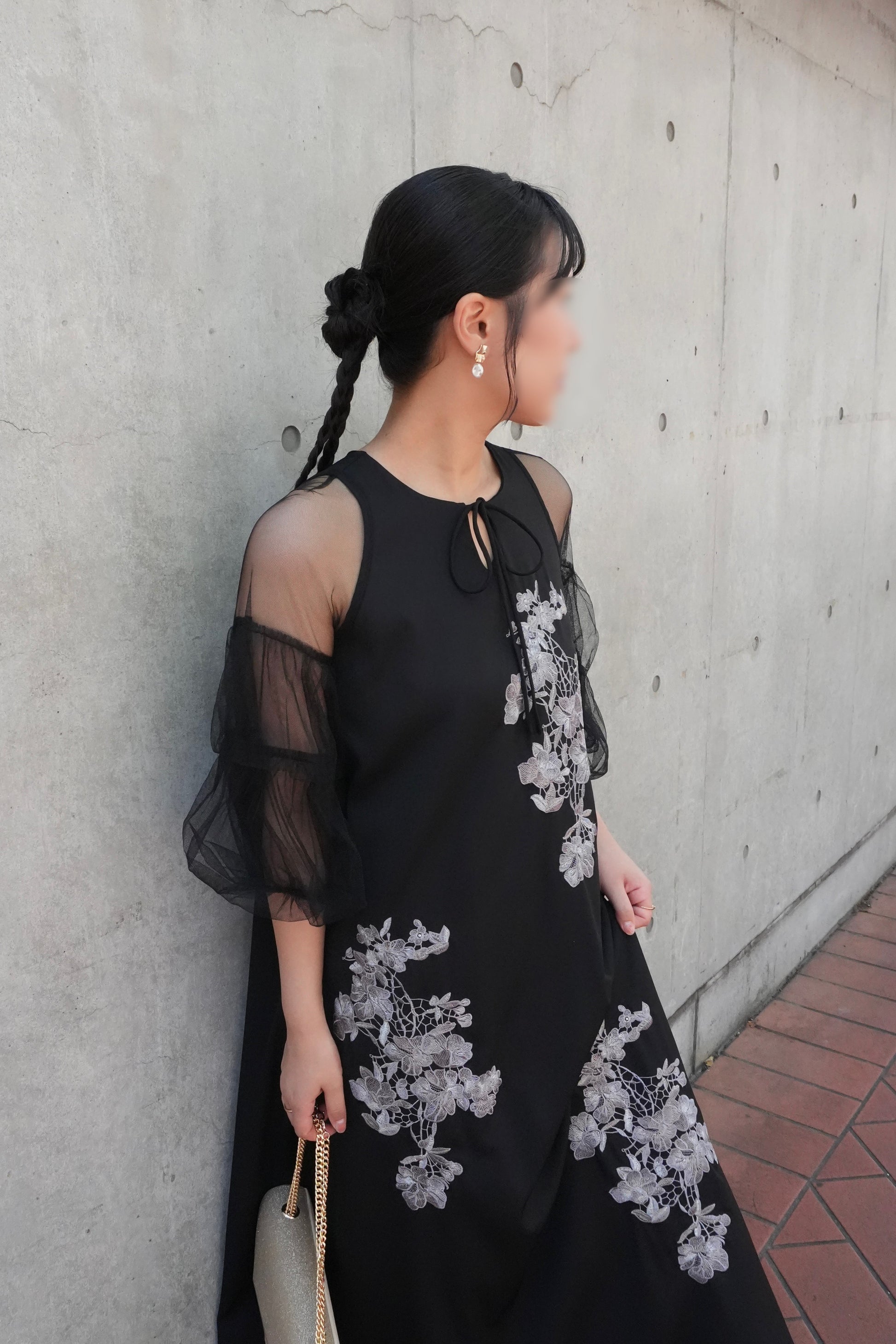 model:155cm size:S color:ブラック