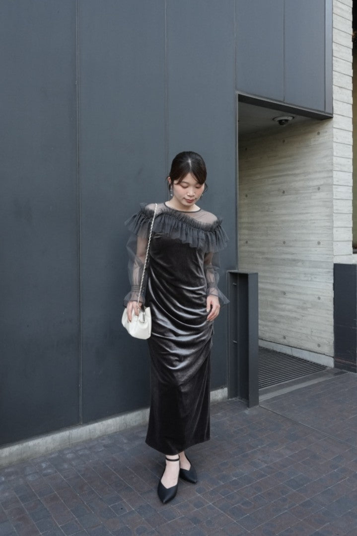 model:153cm size:S color:ブルーグレー