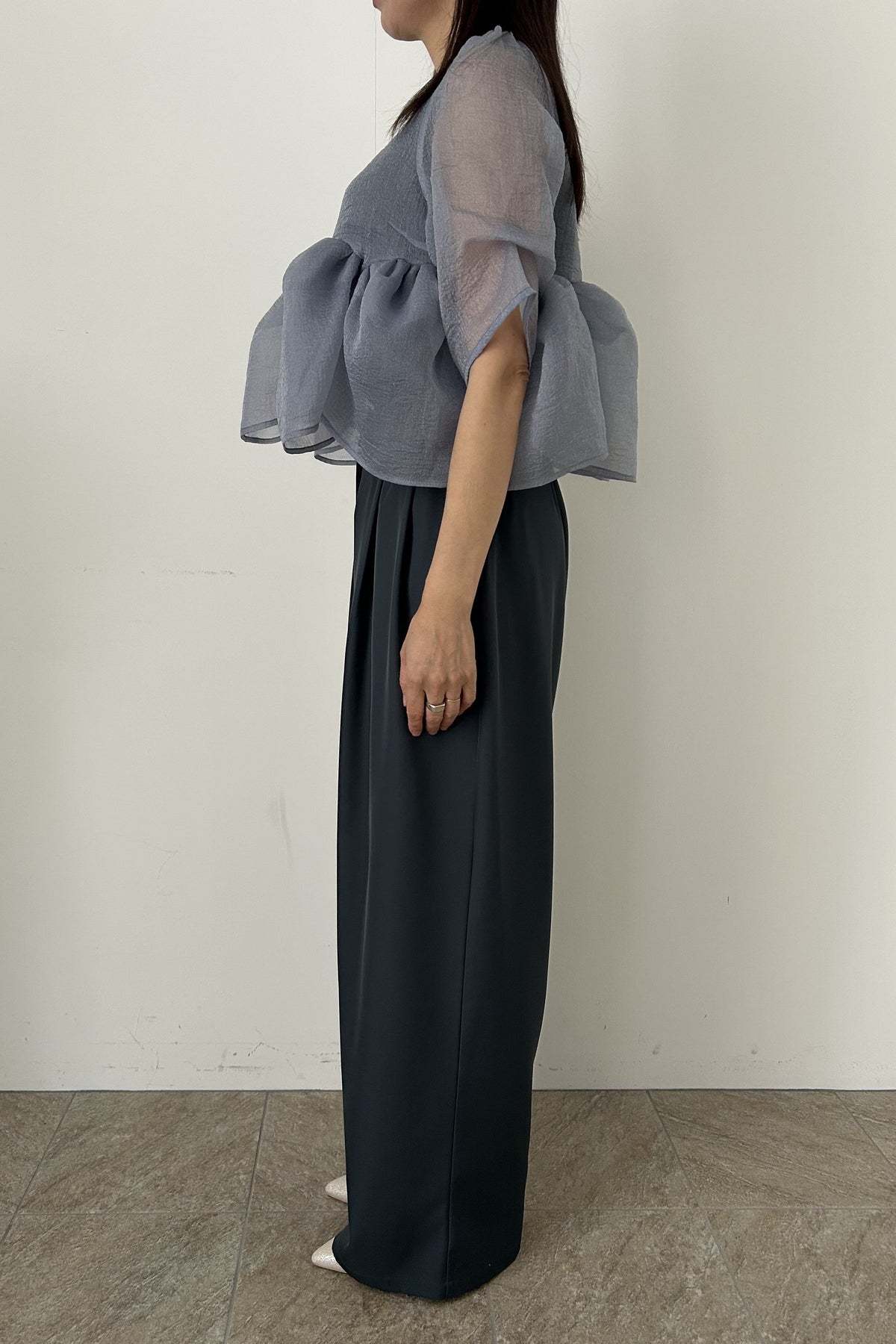 model:164cm size:L color:ブルー