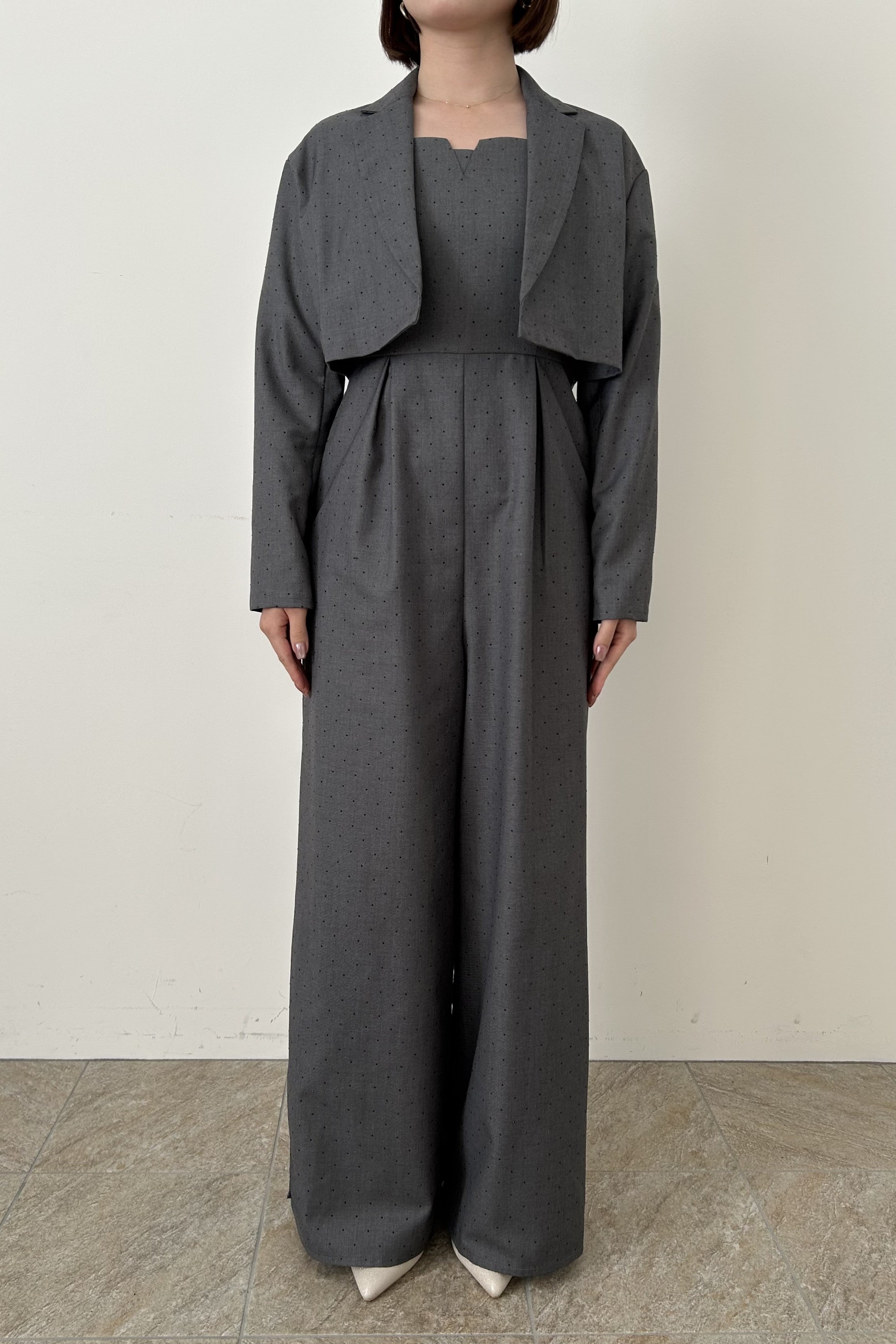model:153cm size:S color:グレー