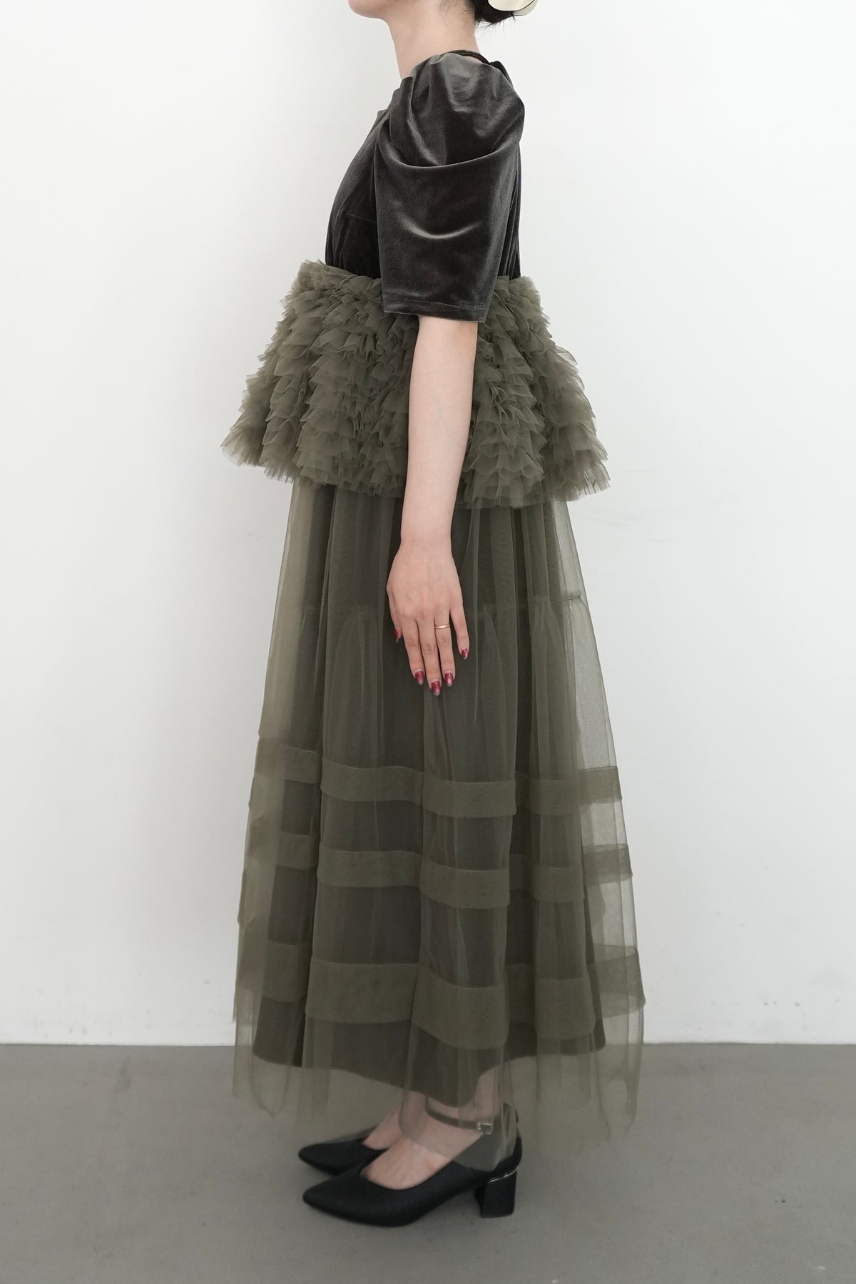 model:153cm size:S color:オリーブ