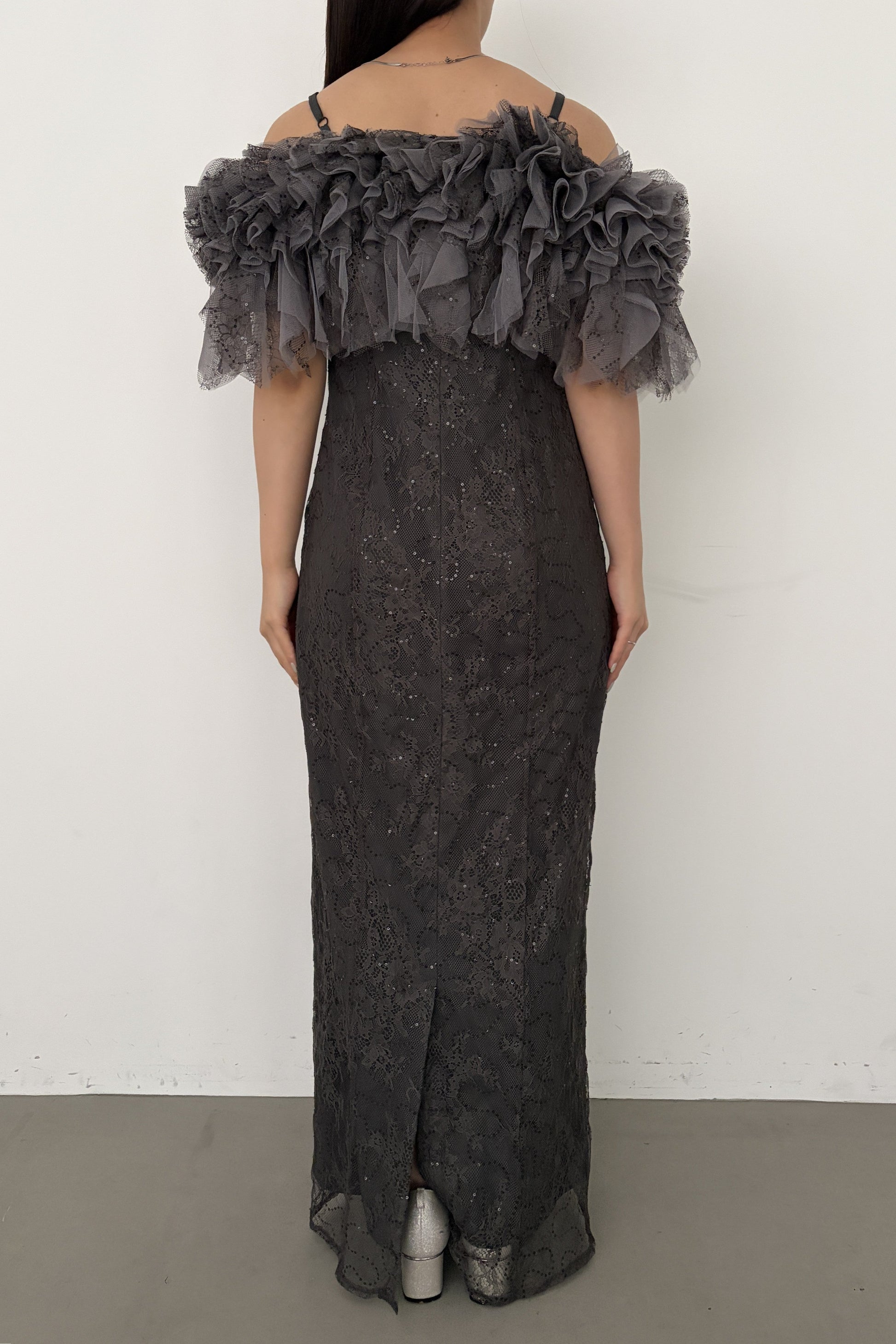 model:159cm size:M color:チャコール