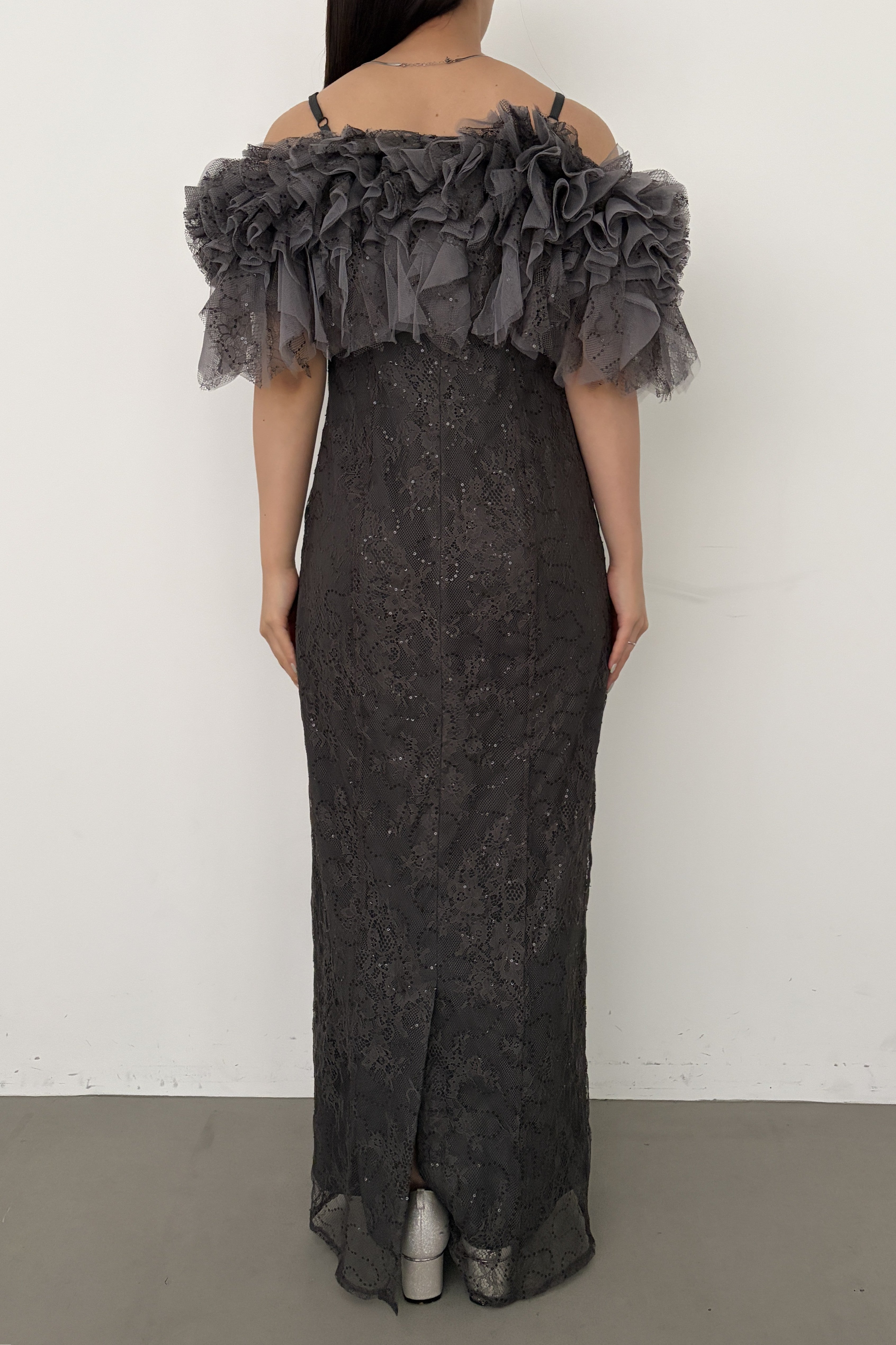 model:159cm size:M color:チャコール