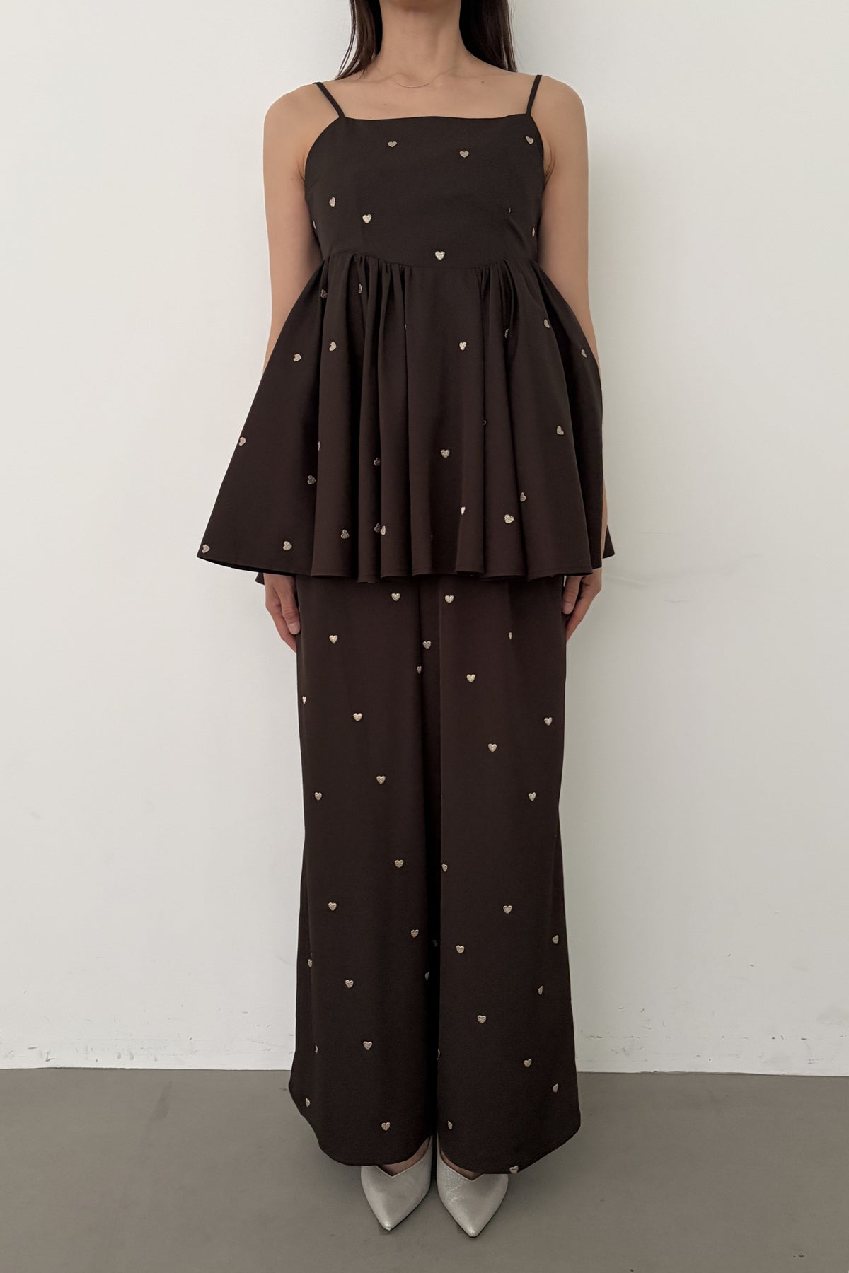 model:164cm size:M color:ブラウン