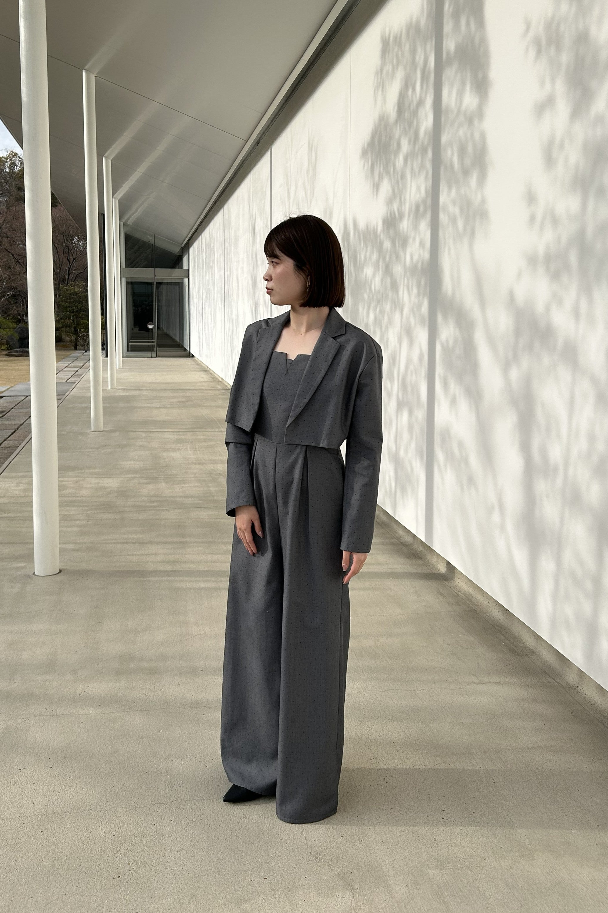 model:153cm size:S color:グレー