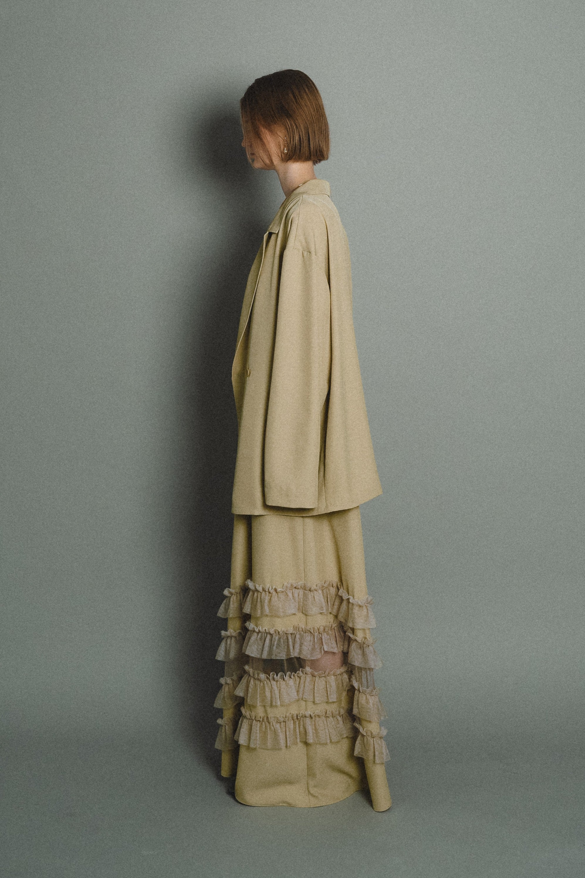 934 Transparent hem setup dress
