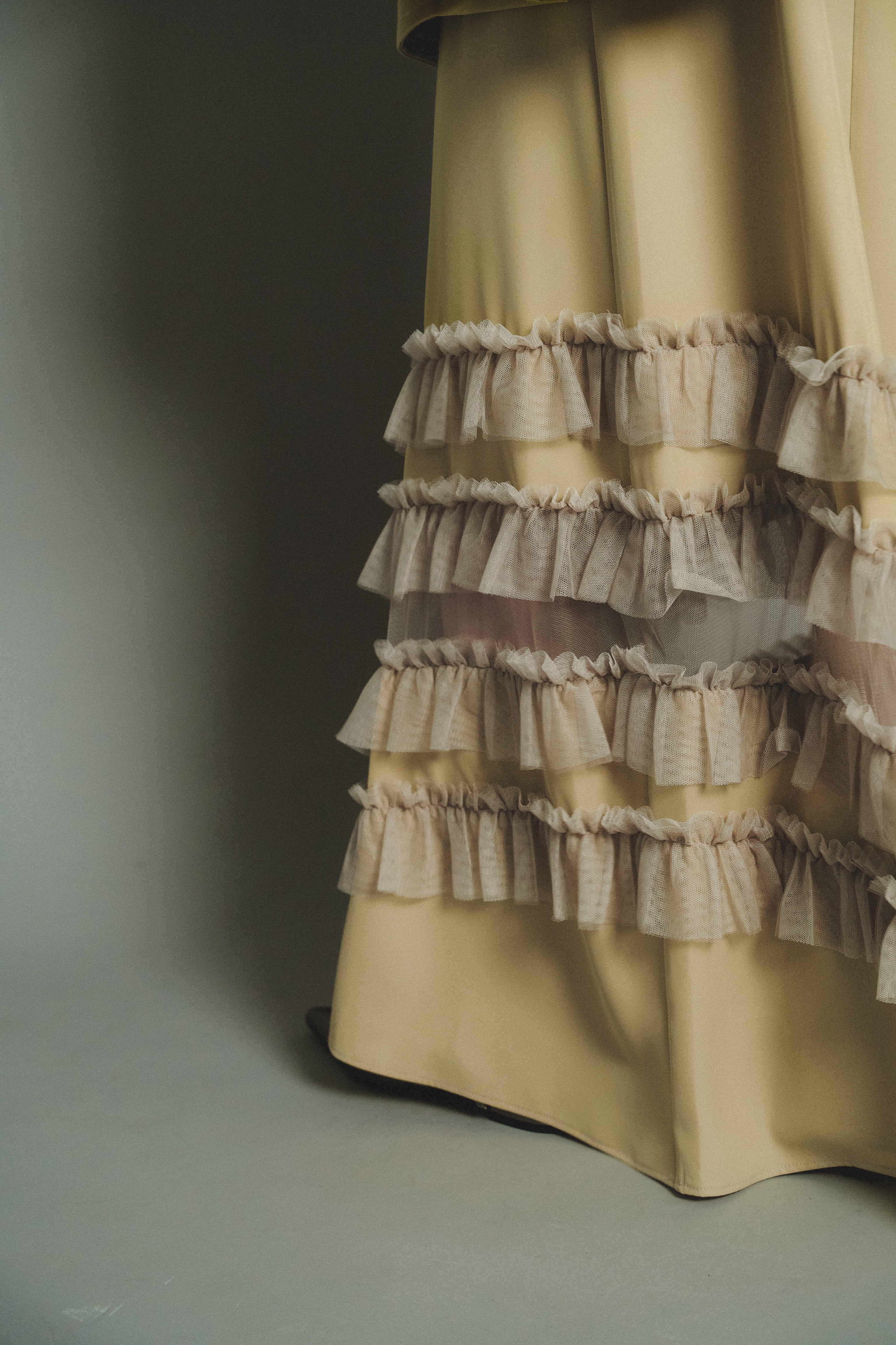 934 Transparent hem setup dress
