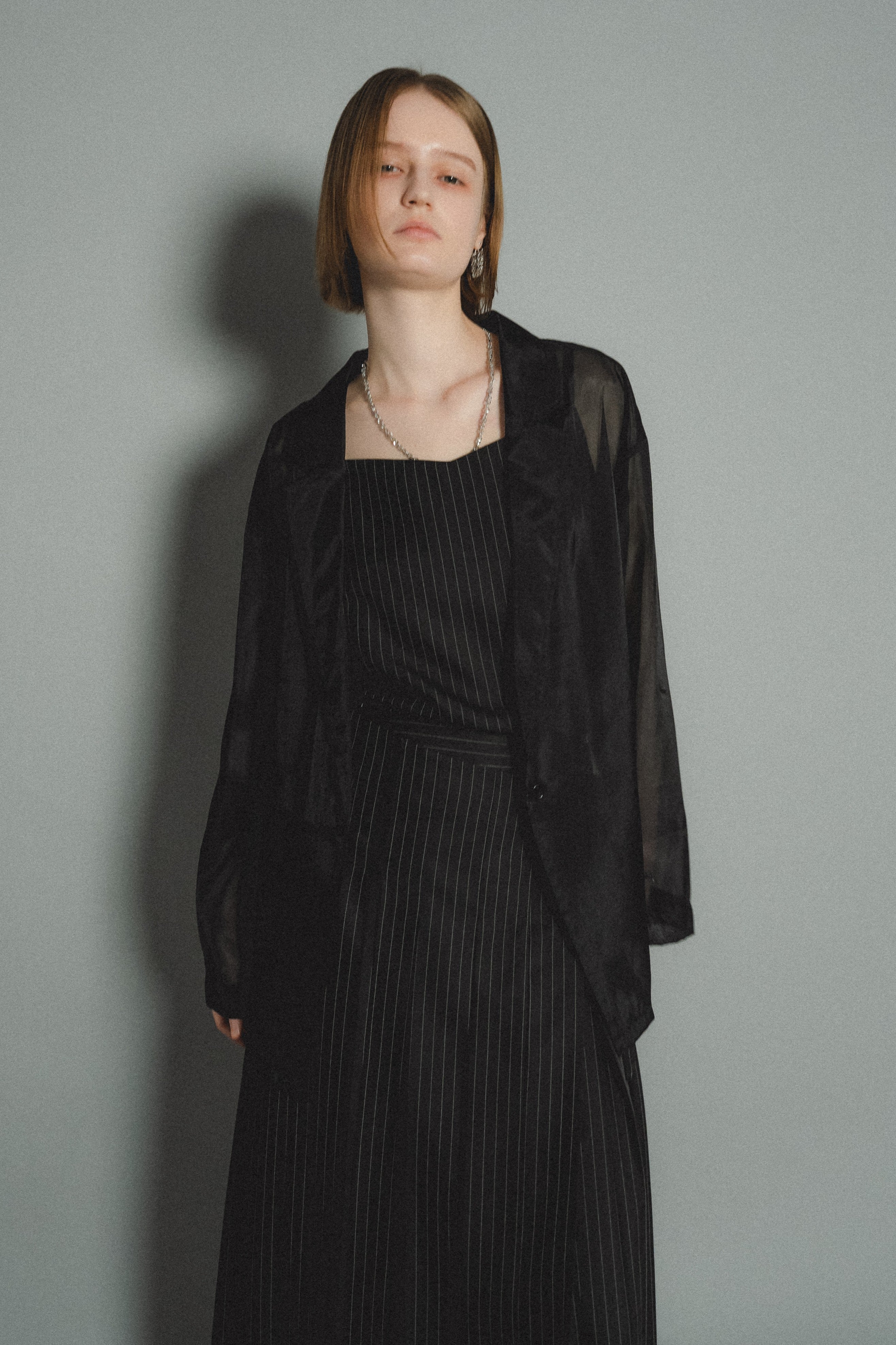 989 Pleats skirt sheer jk set up