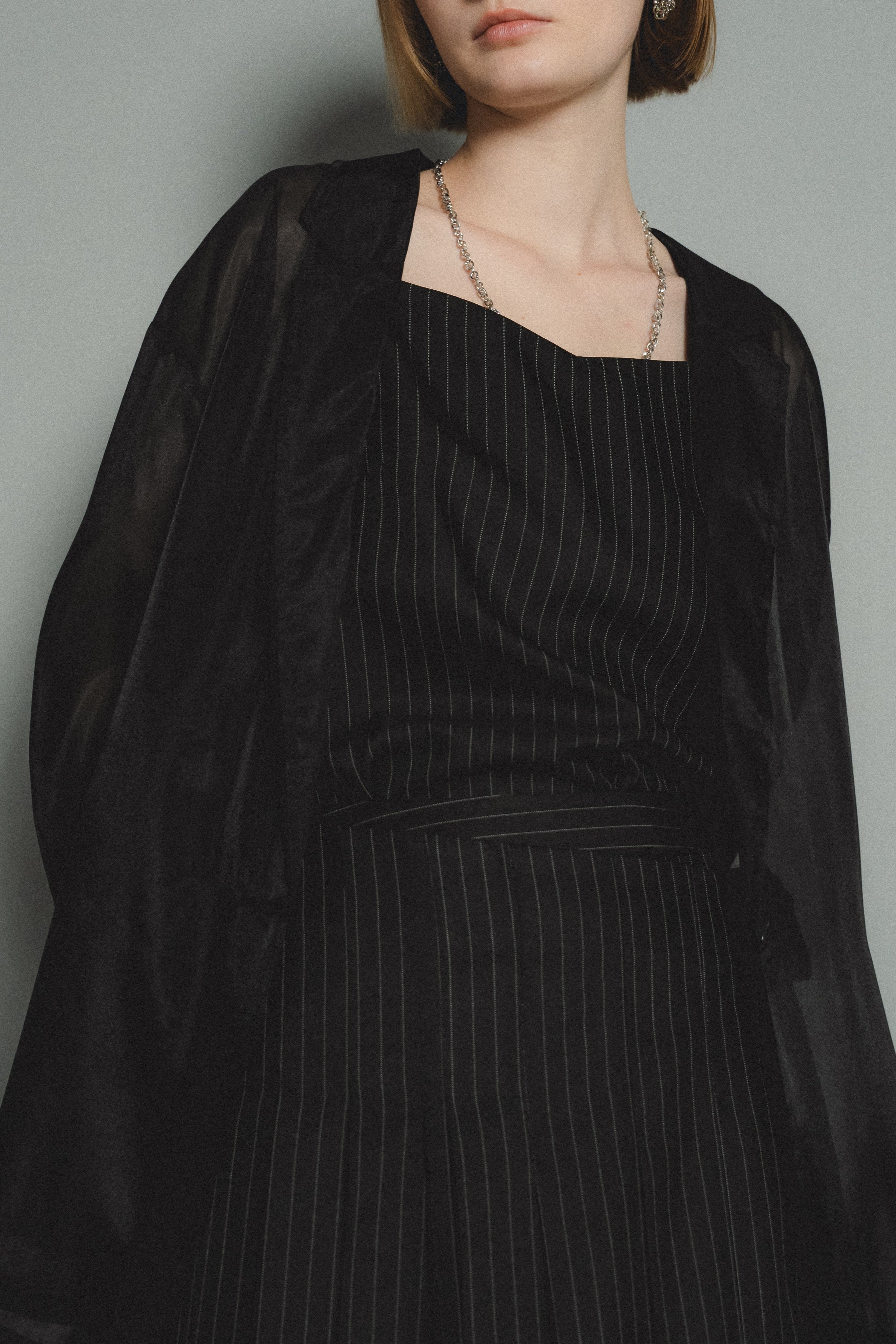 989 Pleats skirt sheer jk set up