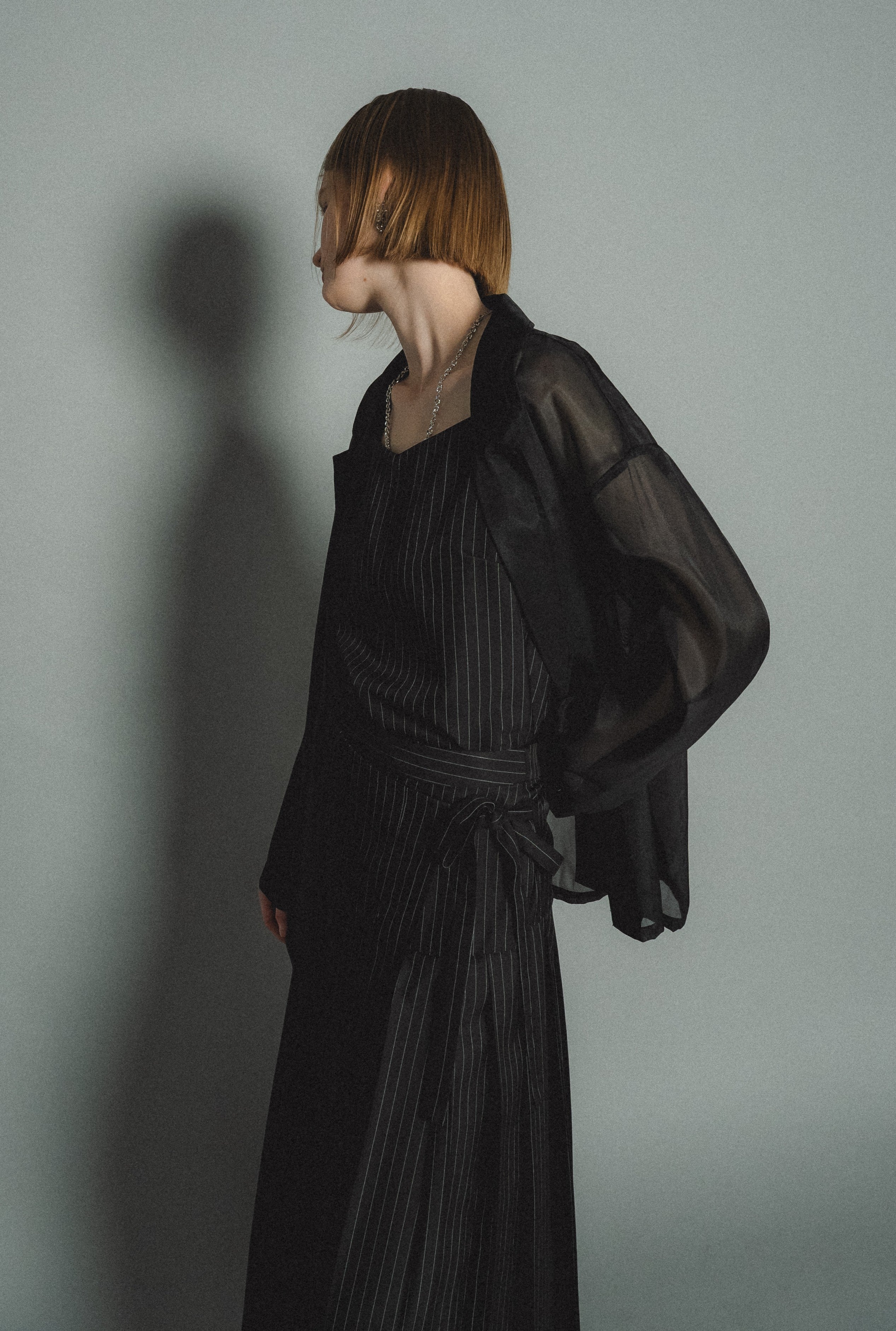 989 Pleats skirt sheer jk set up