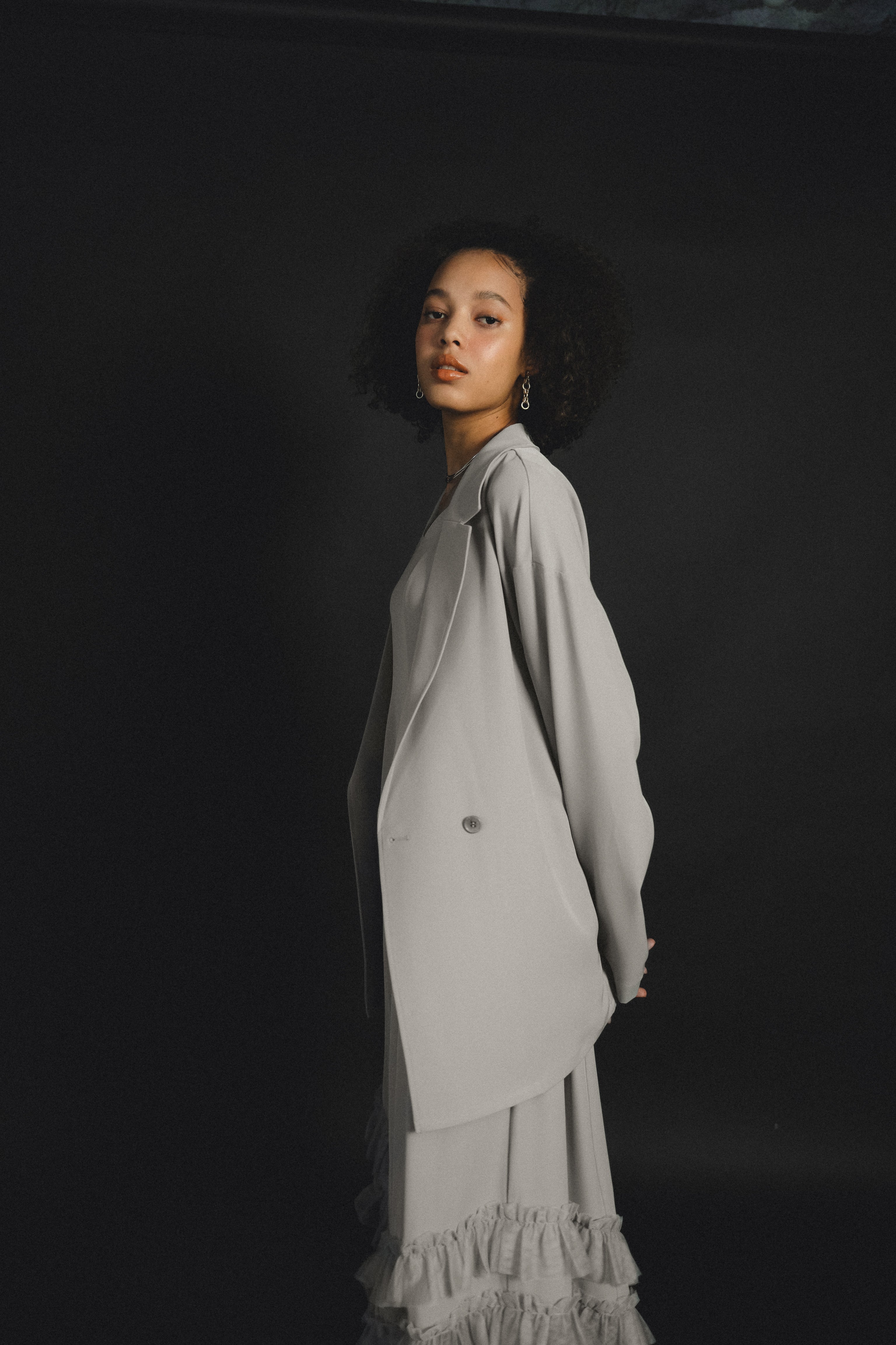 934 Transparent hem setup dress