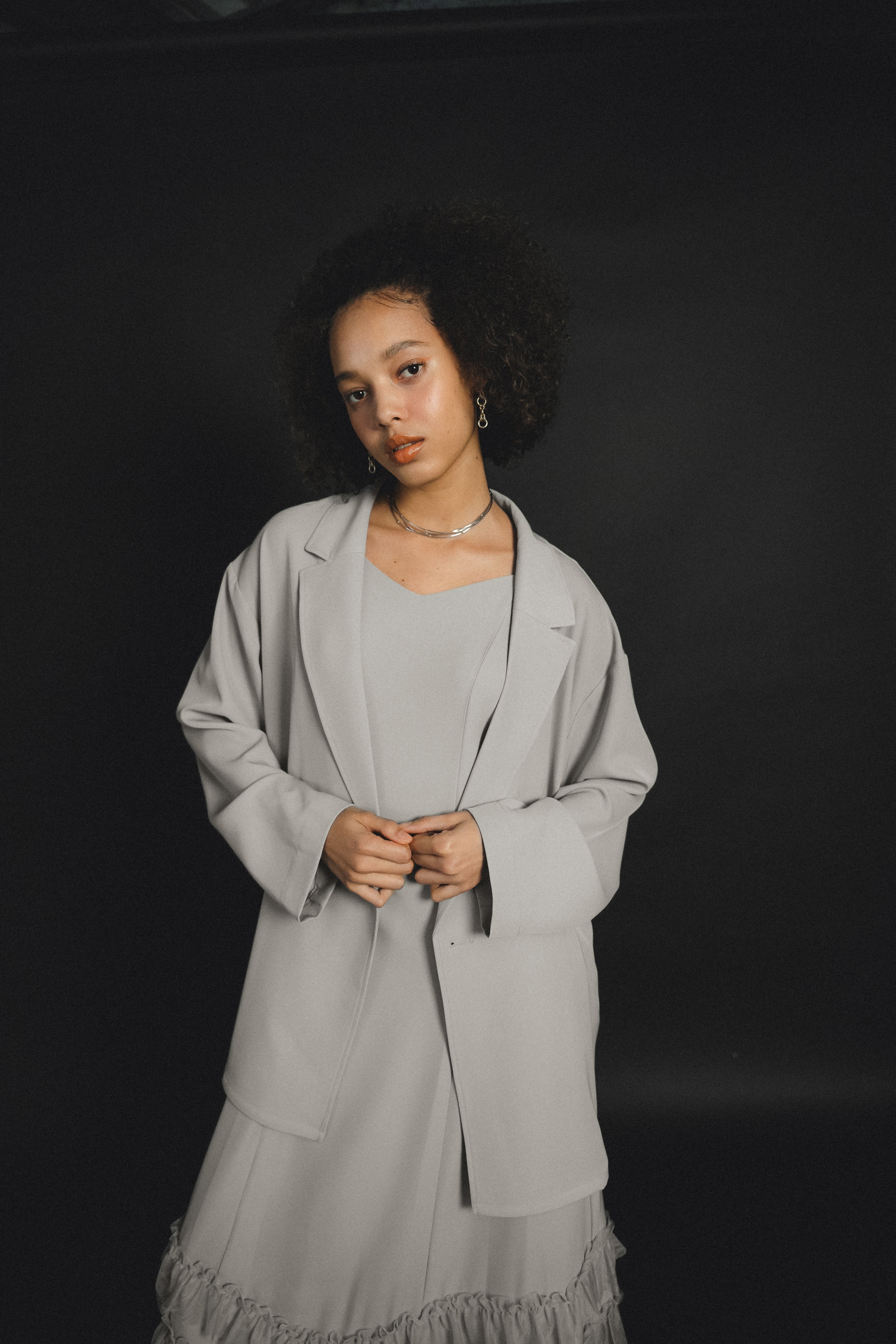 934 Transparent hem setup dress