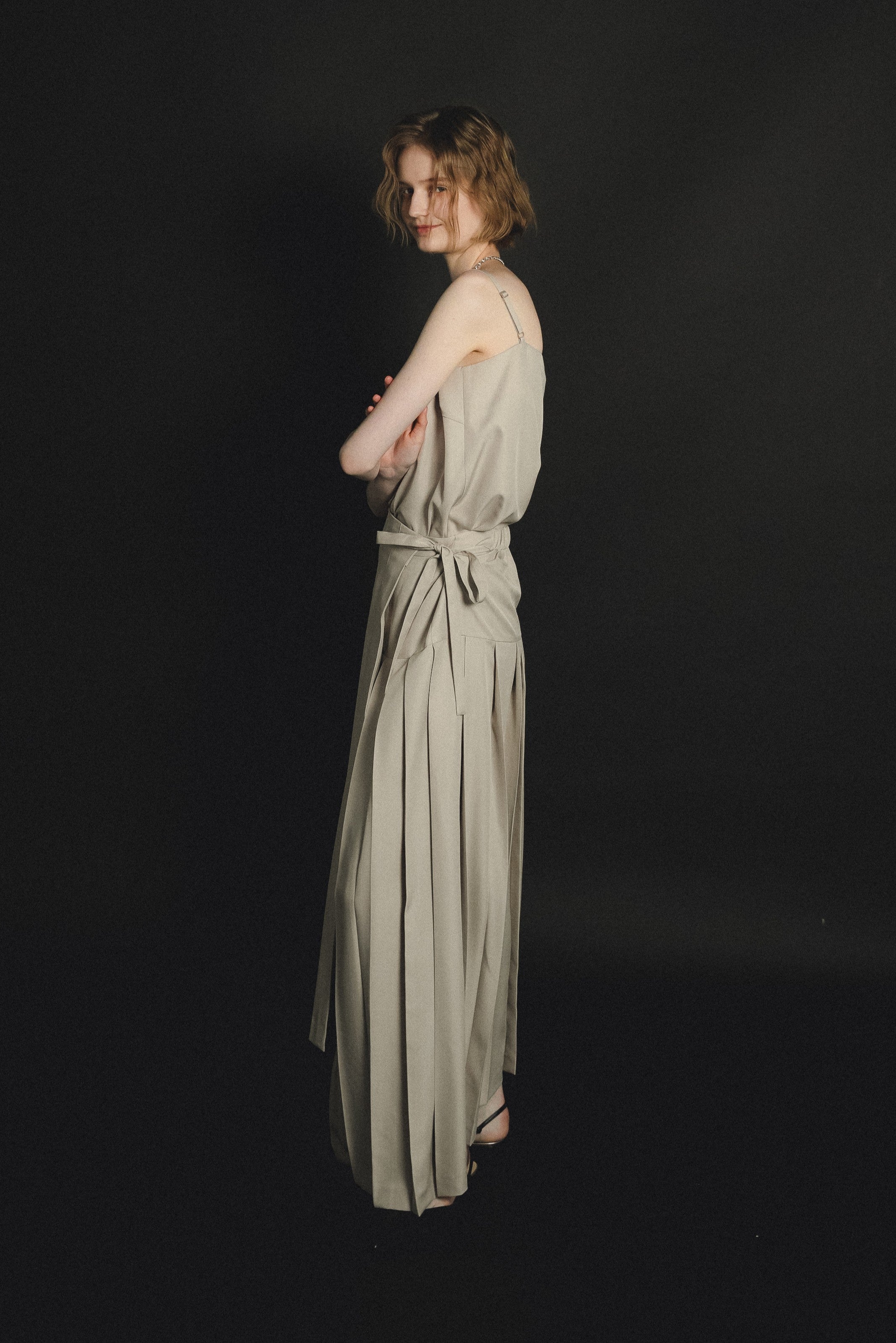 989 Pleats skirt sheer jk set up
